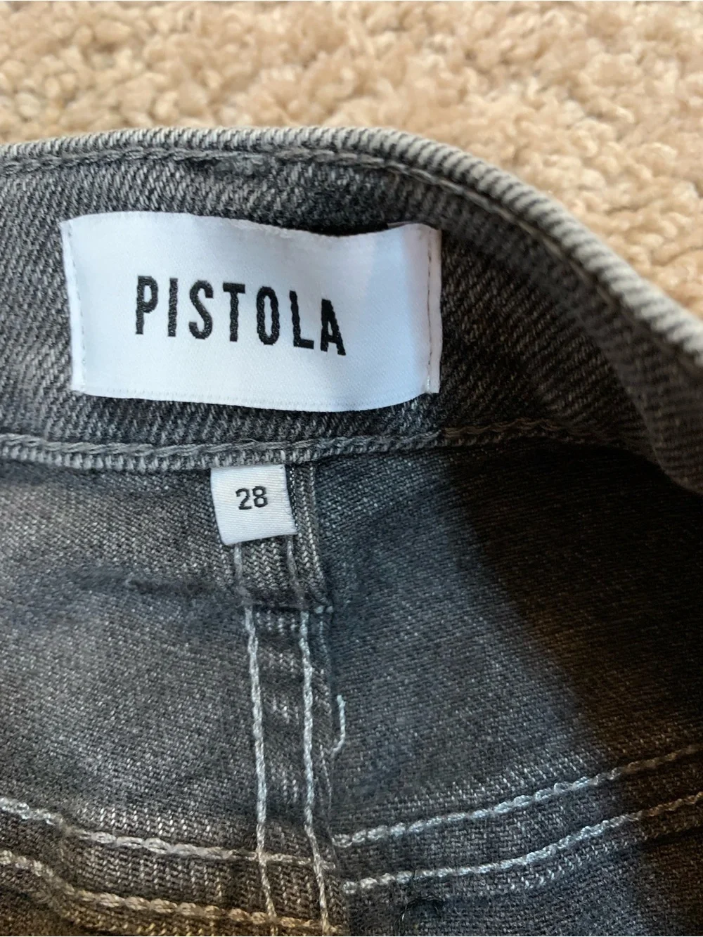pistola Gray High-Rise Straight Leg Jeans with Button-Fly - Picture 4 of 10